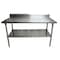Bk Resources Work Table 16/304 Stainless Steel With Undershelf, 5"Riser 60"Wx30"D CVTR5-6030 - alternate 2
